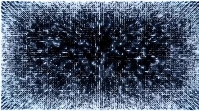 Dynamic abstract pattern transformations in high definition fractal grid animation