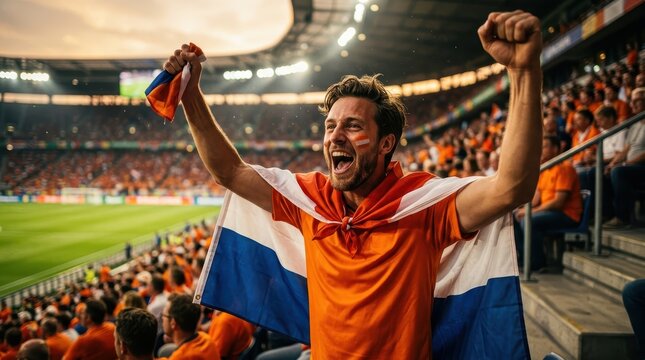Solo Supporter Draped Flag Cheering 202606091730