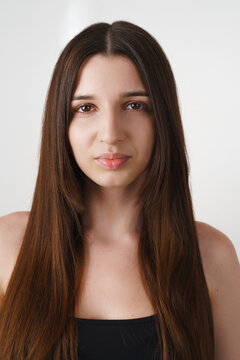  Portrait of beautiful girl smiling looking at camera.