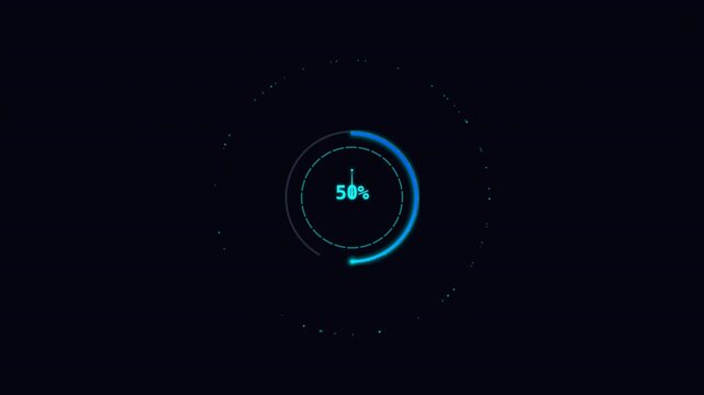 Dynamic Motion Progress Bar Animation in Technology Video.