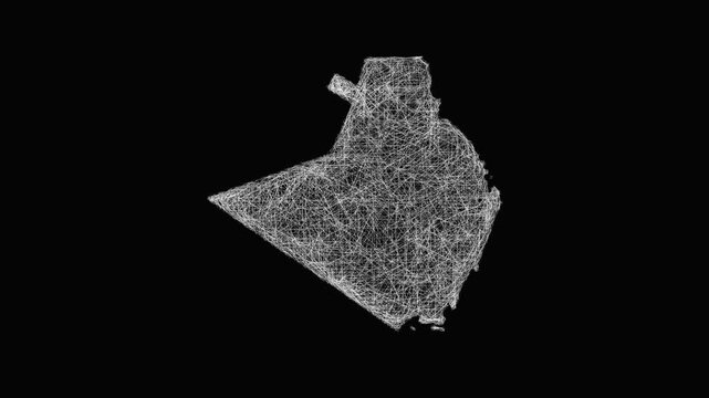 Sketch Kwale outline map animation - smooth progressive reveal