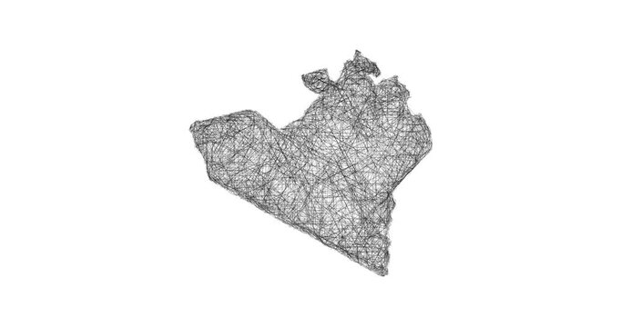 Sketch Narok outline map animation - smooth progressive reveal