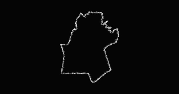 Sketch Siaya outline map animation - smooth progressive reveal