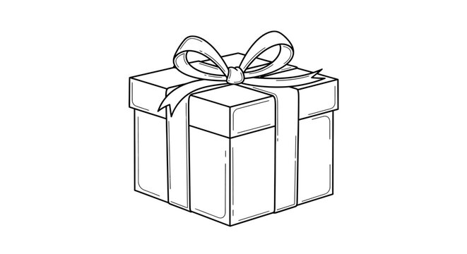 A gift box with ribbon.