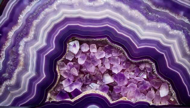 natural amethyst crystal formation purple geode close up