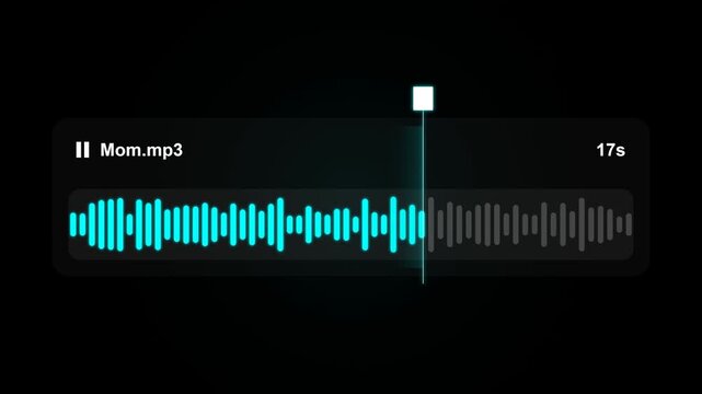 Audio Waveform Music Player Interface &ndash; Digital Sound Track Playback Animation UI Concept