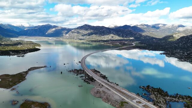 Aerial look at the flooded landscape surrounding the critical Demirkapı Tunnel infrastructure