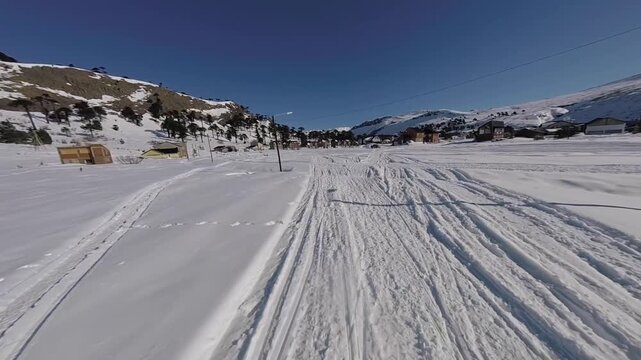 ski resort in winter