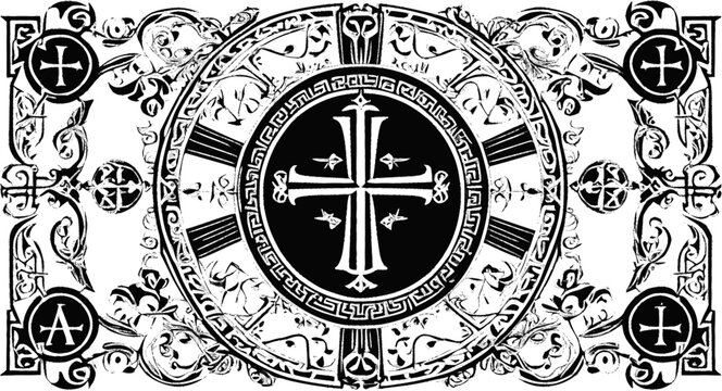 Alpha Omega Christian Page Divider Silhouette