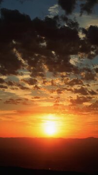 Dramatic Arizona Desert Sunset Vertical Timelapse