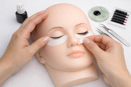 Beauty and Skin Care Treatment on Mannequin Head