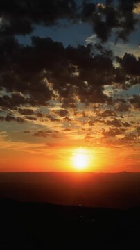 Dramatic Arizona Desert Sunset Vertical Timelapse
