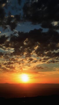 Dramatic Arizona Desert Sunrise Vertical Timelapse