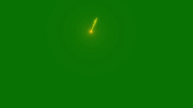 Golden fairy dust trail and glittering star sparkle animation, luminous starlight curve with twinkling particles, magical christmas background loop on green screen 4k