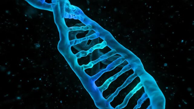 3D Medical Visualization of a DNA Double Helix with Luminescent Highlights