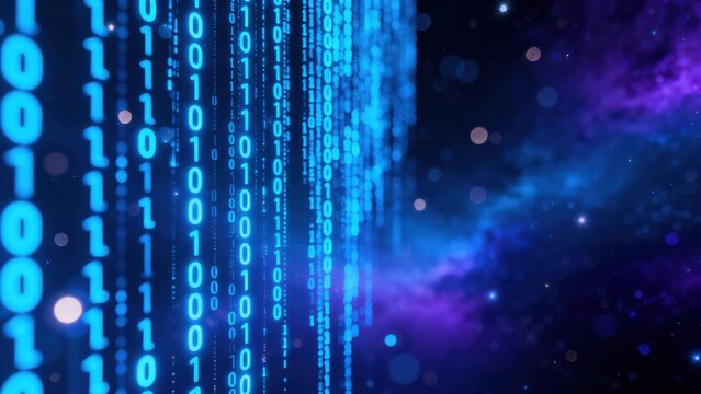 Binary code streams in cosmic space