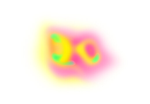 yellow green pink gradient bokeh flash light