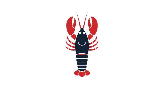 Crayfish illustration with red claws.