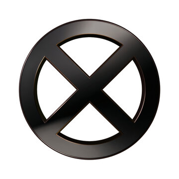 Striking three dimensional black metallic x-men logo emblem featuring a glossy finish and subtle bronze edging&nbsp;&nbsp;