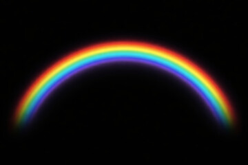 Obraz premium Bright rainbow arc glowing against a dark background