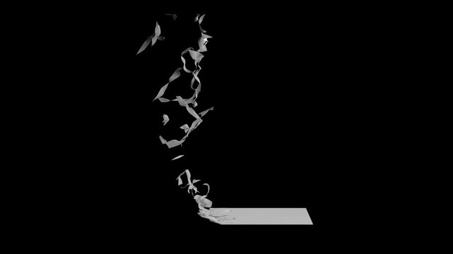 Dissolve animations elements of a flat surface