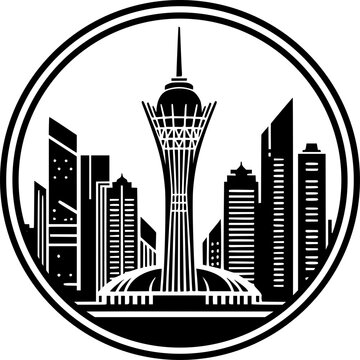 Astana Skyline Vector Icon