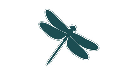 Dark Green Dragonfly Insect Closeup View. © Kasimun