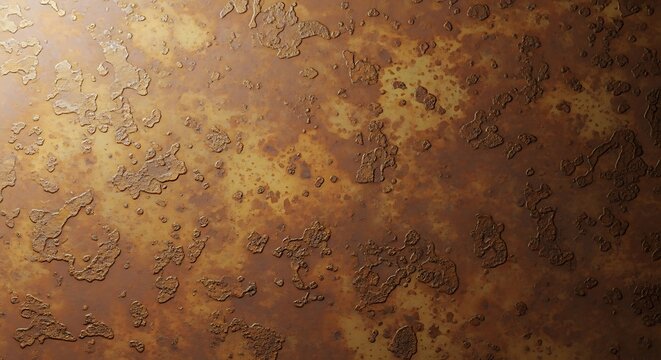 Severely corroded metal surface with extensive rust and pitting