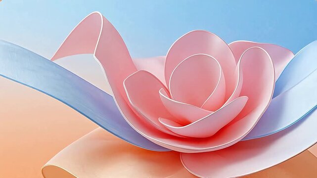 Abstract flower design with soft colors