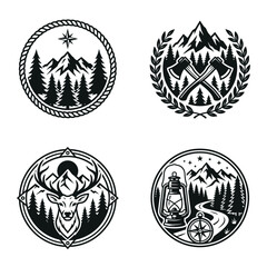 Fototapeta premium Outdoor Adventure Logo Emblems.