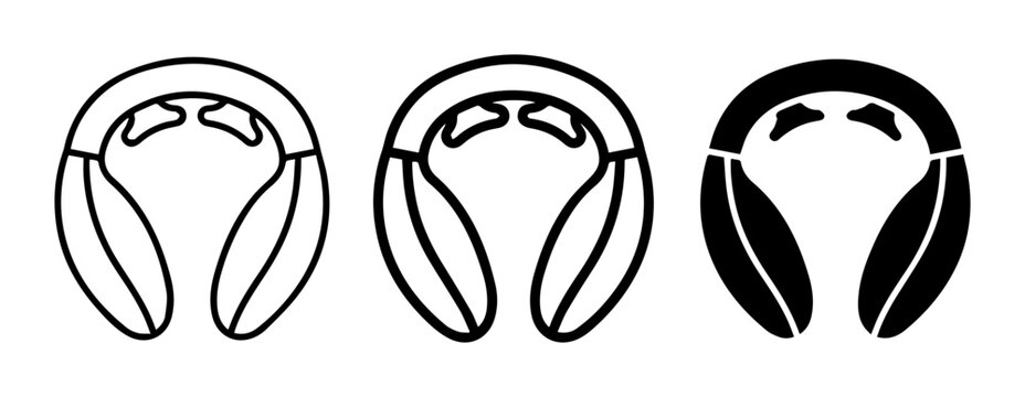 Abstract U-Shape Icons, Stylized Forms, Minimalist Graphics, Vector Art