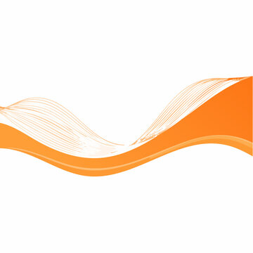 Abstract Orange Wave Design