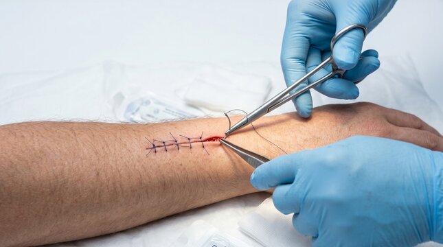 Wound Closure Procedure for Minor Hand Injury Performed by Healthcare Professional