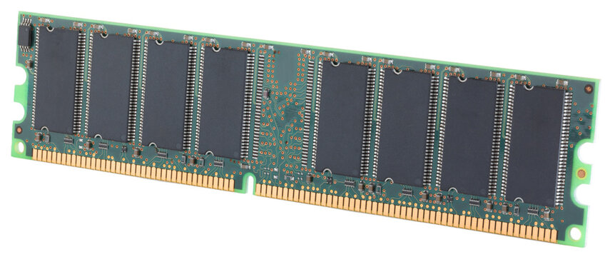 Ram board seen at an angle and ready to install