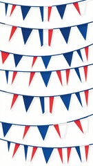 Obraz premium Red White Blue Bunting Flags