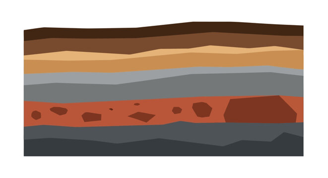 Geological Rock Layers Formation.