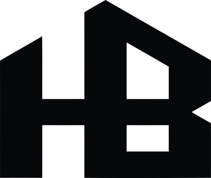hb bh b h letter logo design. Minimal monogram emblem, classic style. Alphabet vector logo design. Premium Business logo, White background. AI/EPS and PNG/JPEG.