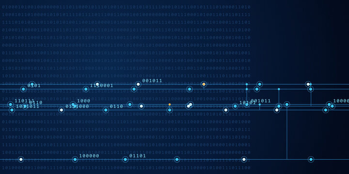 abstract blue background binary