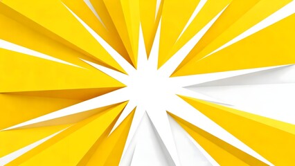 Fototapeta premium Yellow and white geometric starburst pattern