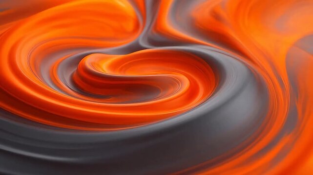 Abstract swirling pattern of orange and gray