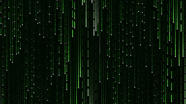 Abstract digital matrix background with vertical green lines