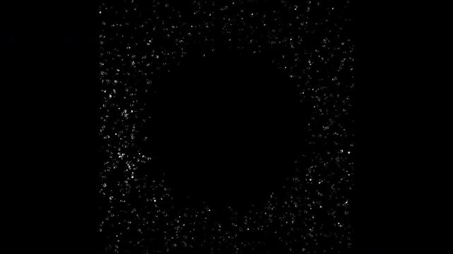 a circle shapes Expanding with particles to all directions
