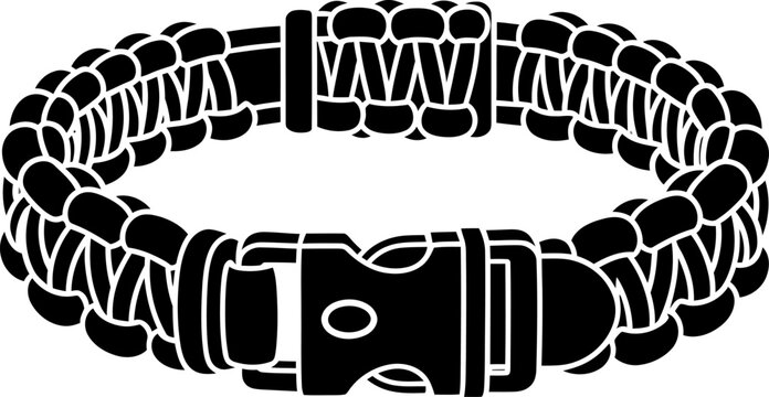 Paracord bracelet featuring a sturdy side release buckle serves as a versatile survival accessory for outdoor.