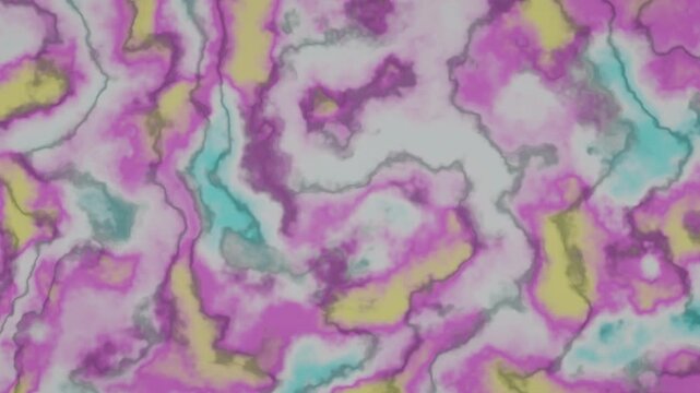 Hypnotic Swirling Abstract Fluid Background with Vibrant Magenta, Yellow, and Aqua Hues