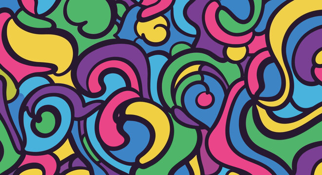 Vibrant Abstract Swirl Pattern
