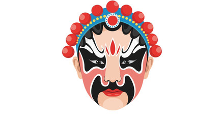 Obraz premium Traditional Chinese Opera Mask - Face Art | Peking Opera Character