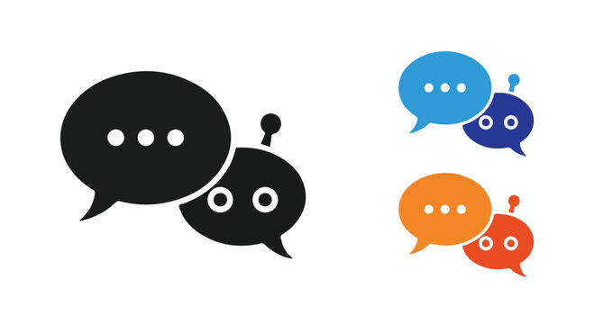 Colorful speech bubbles representing conversation and communication in a modern digital environment