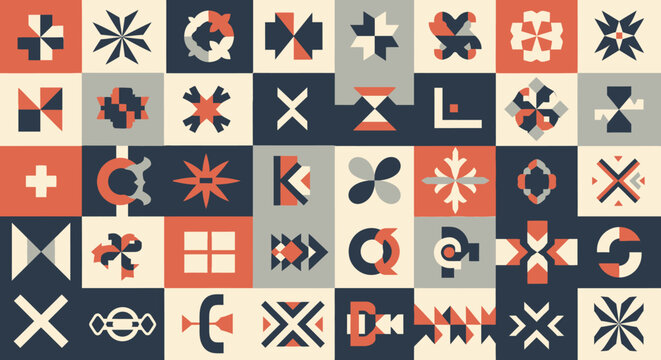 Geometric Abstract Shapes Pattern Background