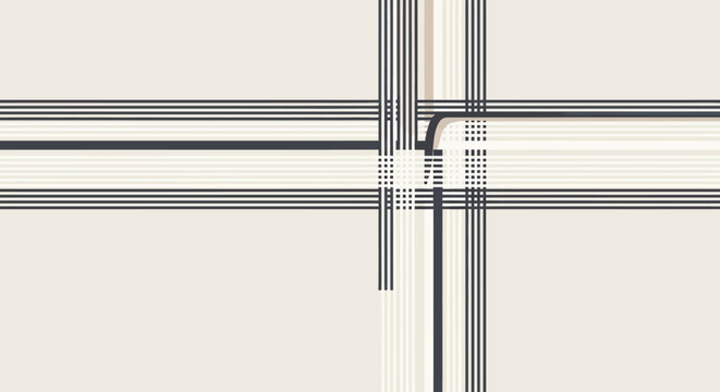 Abstract Geometric Lines and Stripes Pattern Minimalist Design
