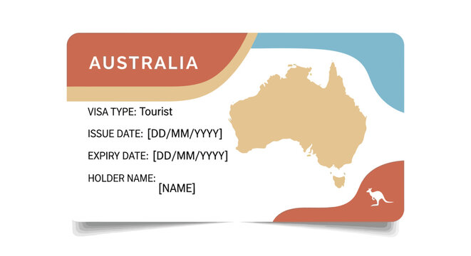 Australia Tourist Visa Card - Travel Document